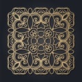 Vintage openwork laser cutting frame for interior design, pages, business cards.