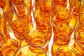 Vintage orange alcohol glasses