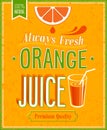 Vintage Orange Juice Poster.