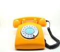 Vintage orange telephone Royalty Free Stock Photo