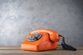 Vintage orange telephone Royalty Free Stock Photo