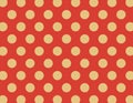 Vintage Orange And Yellow Polka Dot Background