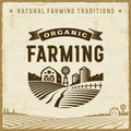 Vintage Organic Farming Label