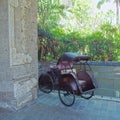 Vintage oriental rickshaw cab