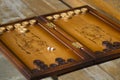 Old Eastern vintage logic gambling Board game backgammon