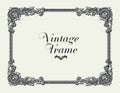 Vintage Ornament Border. Decorative Floral Frame Vector. Royalty Free Stock Photo