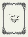 Vintage Ornament Border. Decorative Floral Frame Vector.