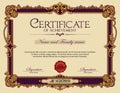 Vintage Ornament frame Certificate of Achievement Royalty Free Stock Photo