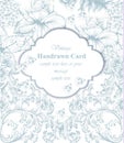 Vintage ornamented floral card line art. Beautiful background. hand drawing graphic styles