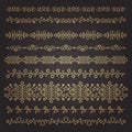 Vintage ornaments and dividers. Design elements set. Ornate floral frames and banners. Vector graphic elements for design.