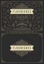 Vintage ornaments swirls and vignettes decorations design elements set vector illustration. Royalty Free Stock Photo