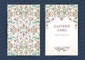 Vintage ornate cards in Eastern style.