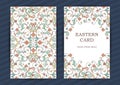 Vintage ornate cards in Eastern style.