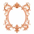 Vintage Ornate Copper Flower Border Frame Design Royalty Free Stock Photo