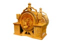 Vintage ornate decor wine barrel isolated Royalty Free Stock Photo