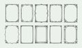 Vintage Ornate Decorative Frame Borders Hand-Drawn Vector Collection Royalty Free Stock Photo