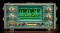 Vintage Oscilloscope Displaying Complex Waveforms and Electrical Signals Royalty Free Stock Photo