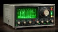Vintage Oscilloscope Displaying Complex Waveforms and Electronic Signals Royalty Free Stock Photo