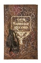 Vintage family Marriage Record ceremony book