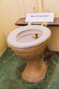 Vintage Out Of Service Toilet In Historic Homestead