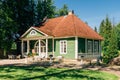 Vintage outdoor cafe in park of Palmse manor, Estonia Royalty Free Stock Photo