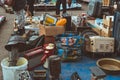 Vintage outdoor flea market in Chisinau, Moldova Royalty Free Stock Photo