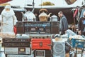 Vintage outdoor flea market in Chisinau, Moldova Royalty Free Stock Photo