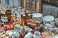 Vintage outdoor flea market in Chisinau, Moldova Royalty Free Stock Photo