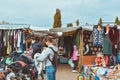 Vintage outdoor flea market in Chisinau, Moldova Royalty Free Stock Photo