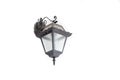 Vintage outdoor garden street wall metal electrical lamp isolated on white background Royalty Free Stock Photo