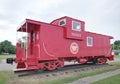 Antique red caboose on railroad Royalty Free Stock Photo