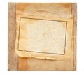 Vintage packaging paper label on grunge background Royalty Free Stock Photo