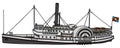 Vintage paddle steamboat