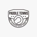 Vintage Paddle Tennis logo icon vector