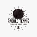 Vintage Paddle Tennis logo icon vector