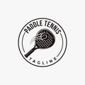 Vintage Paddle Tennis logo icon vector