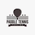 Vintage Paddle Tennis logo icon vector