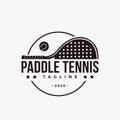 Vintage Paddle Tennis logo icon vector