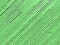 Vintage painted green wooden fence garden wall diagonal slanted Royalty Free Stock Photo