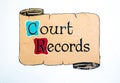 Vintage sign saying `Court Records`