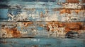 Vintage Painted Wood Texture: Sky-blue And Amber In Rustic Realism