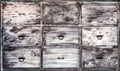 Vintage painted wooden drawers. Royalty Free Stock Photo