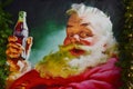 Vintage painting of Santa Claus in International Drive area.