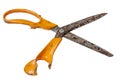 Vintage Pair of Rusting and Damaged Scissors Royalty Free Stock Photo