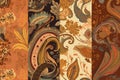 Vintage paisley patterns in warm earthy tones for a bohemian and eclectic wallpaper