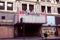 Vintage Palace Cinema Theater in Downtown Los Angeles, California, with its Marquee Empty, During the 2020 Pandemic