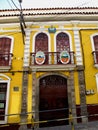 The vintage palace in La Paz, Bolivia