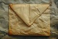 Vintage paper envelope on a textured background Royalty Free Stock Photo