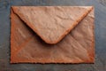 Vintage paper envelope on a textured background Royalty Free Stock Photo