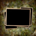Vintage paper with grunge frames for photos Royalty Free Stock Photo